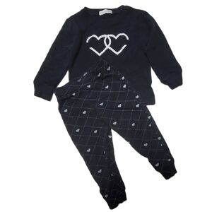 LITTLE MISH 2 Piece Sweatsuit Girls Size 24m